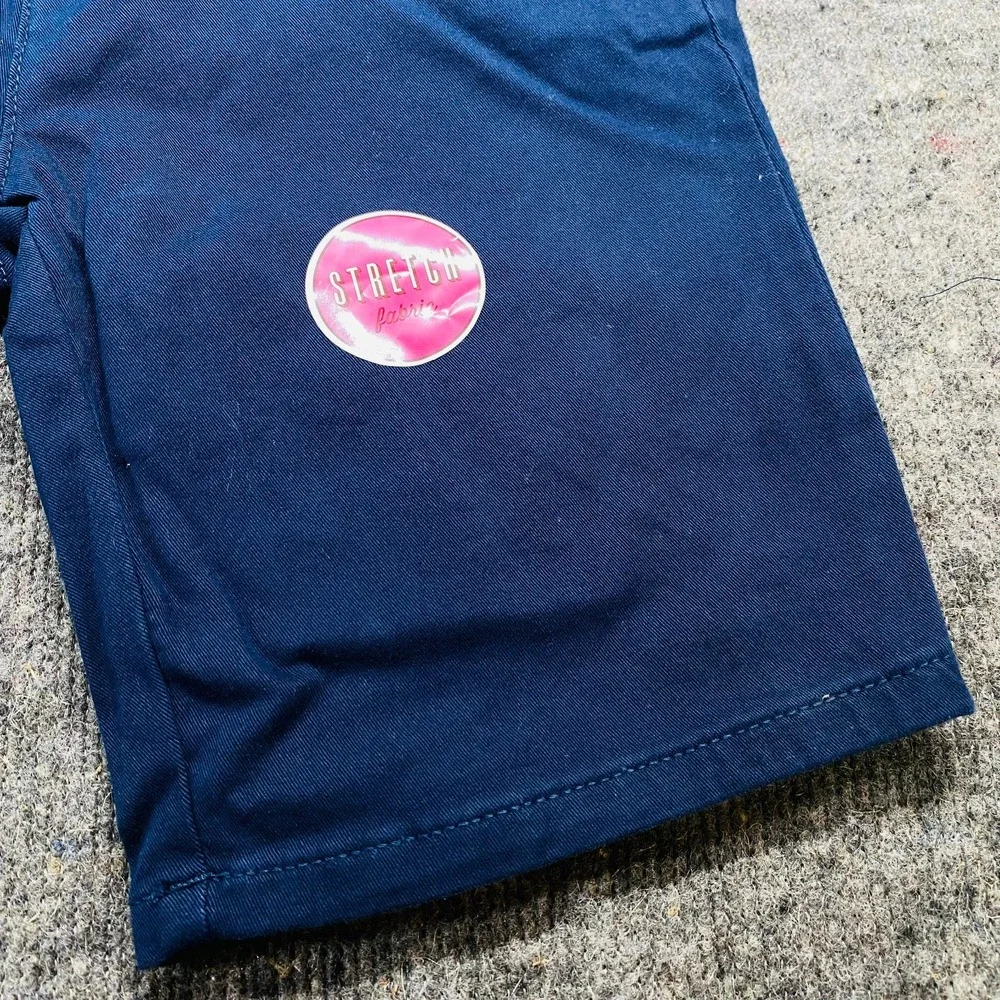 Childrens Place Girls Uniform Chino Shorts Navy Blue Stretch Twill Size 8 Plus